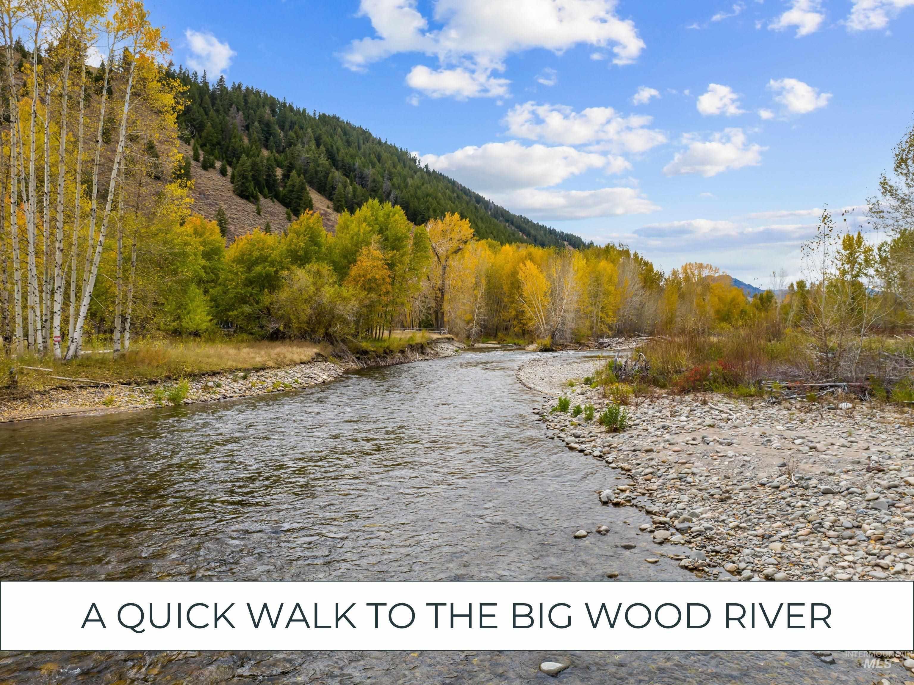 Water view with a heavily wooded area and a mountain backdrop