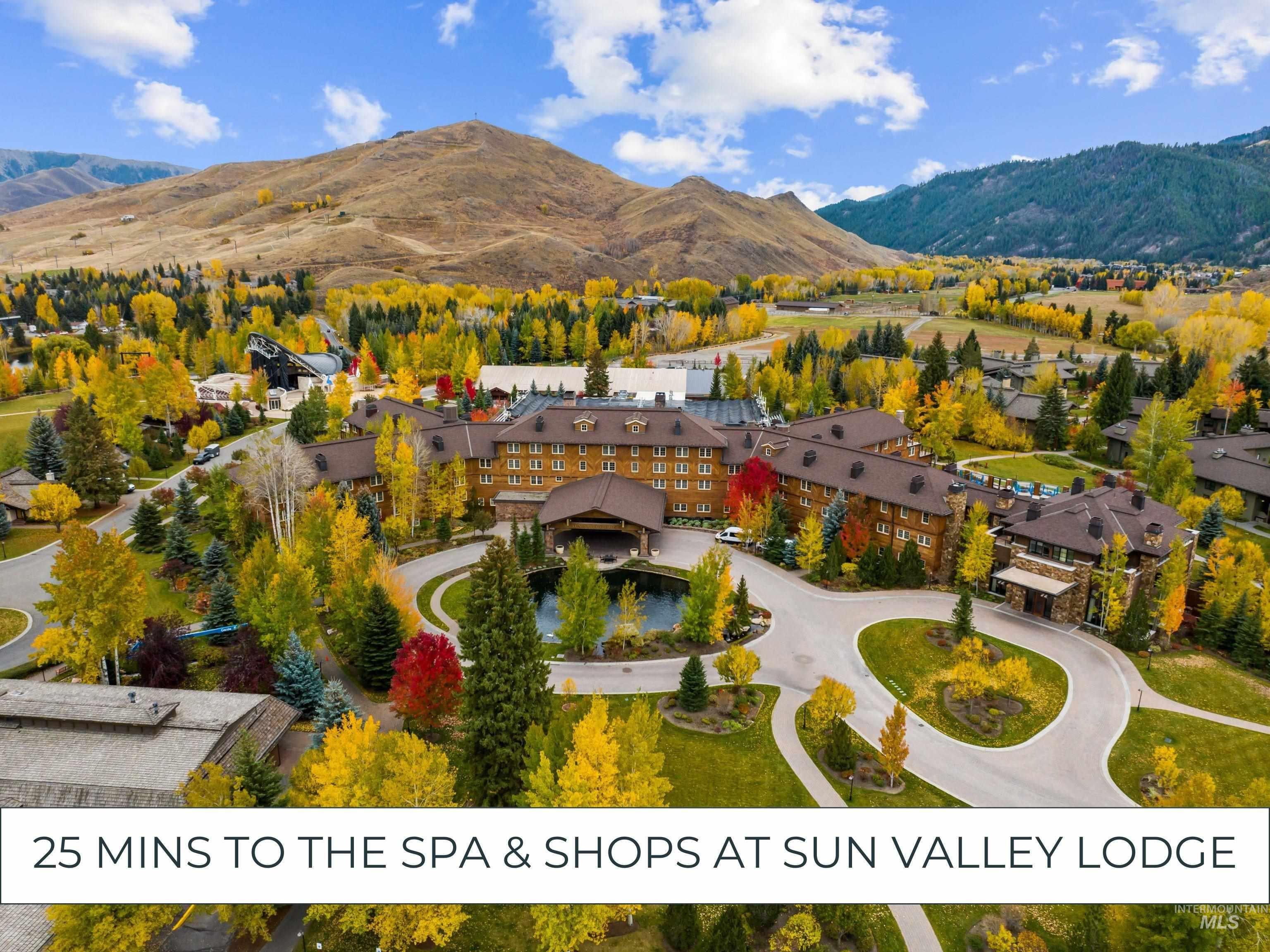 Bird's eye view of a mountainous background