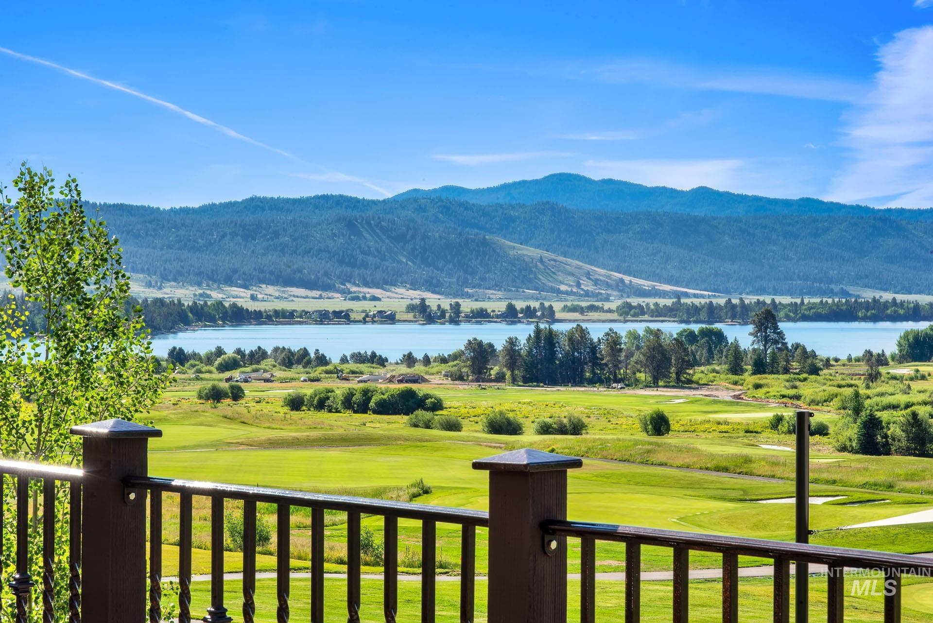 View of mountain background featuring a nearby body of water