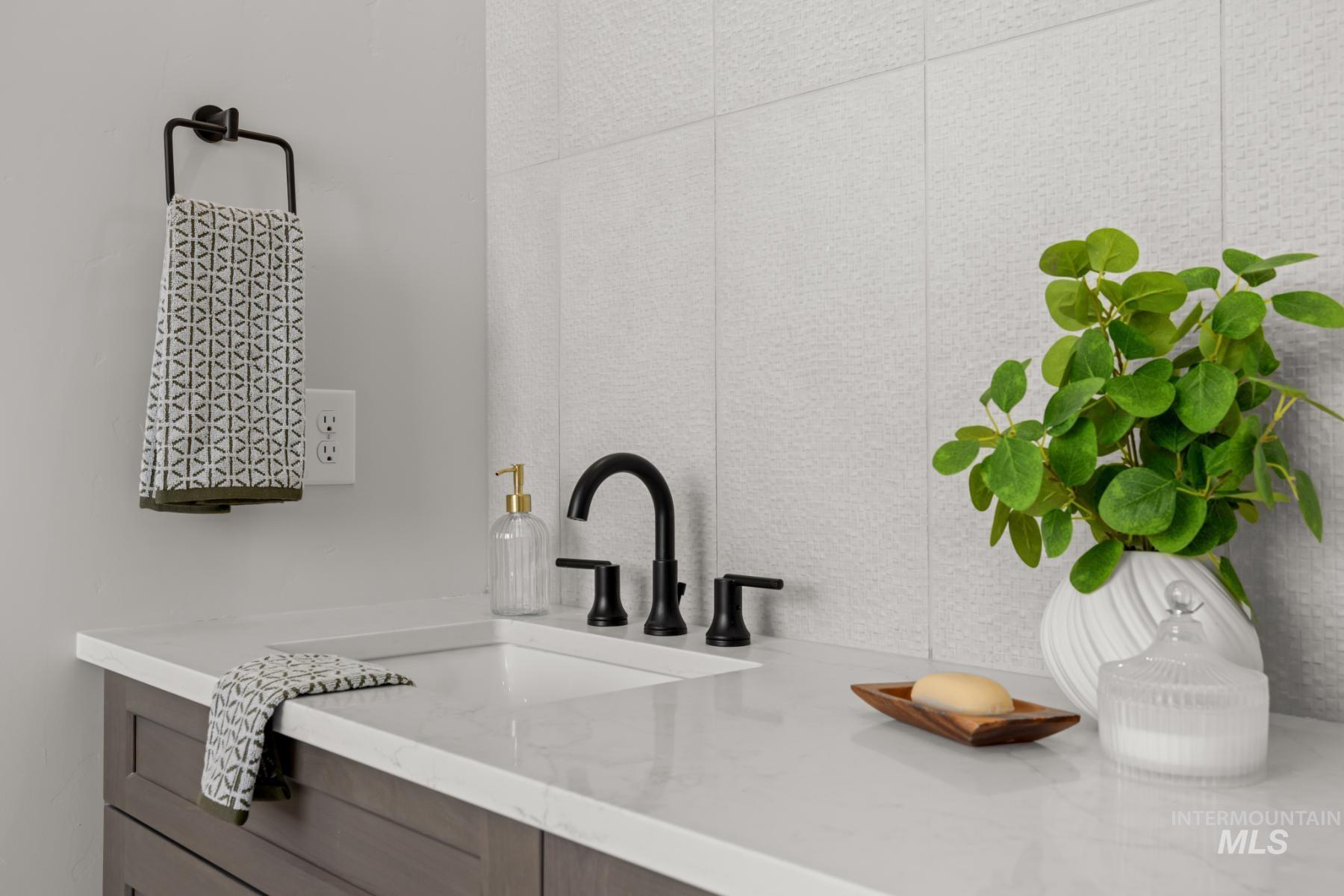 Bathroom view of vanity