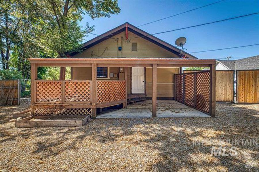 Back of property with a patio area