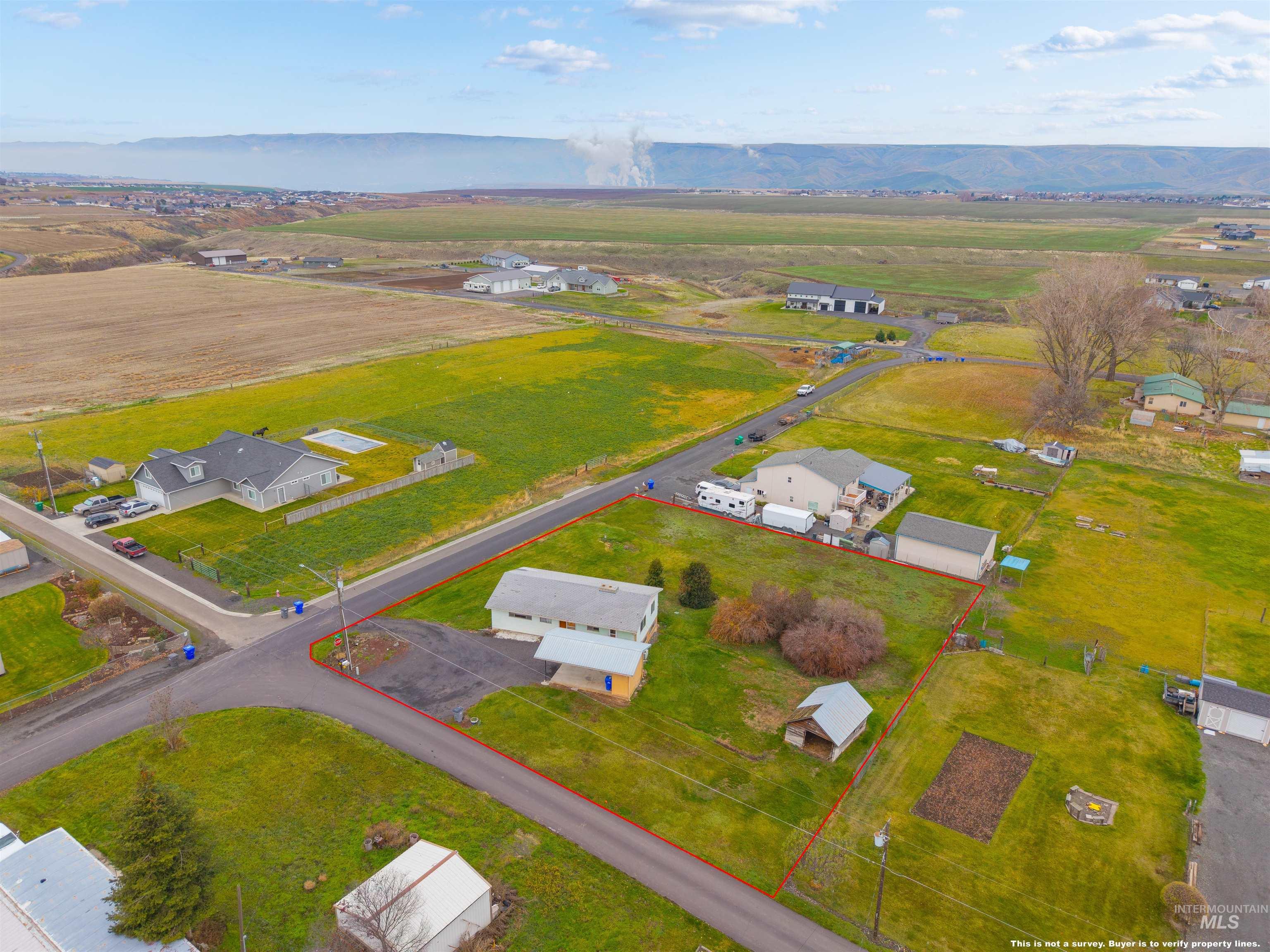 View of rural area featuring property boundaries highlighted