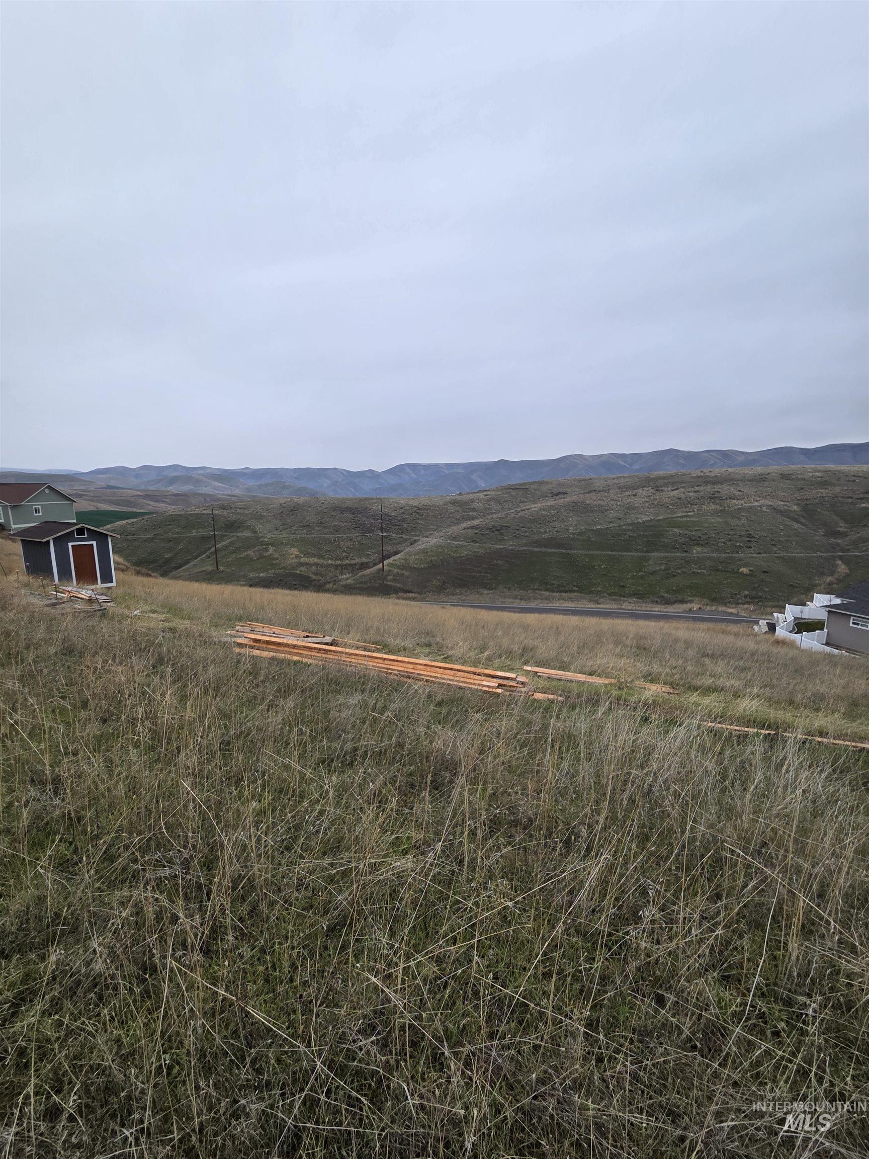 View of mountain background with rural landscape
