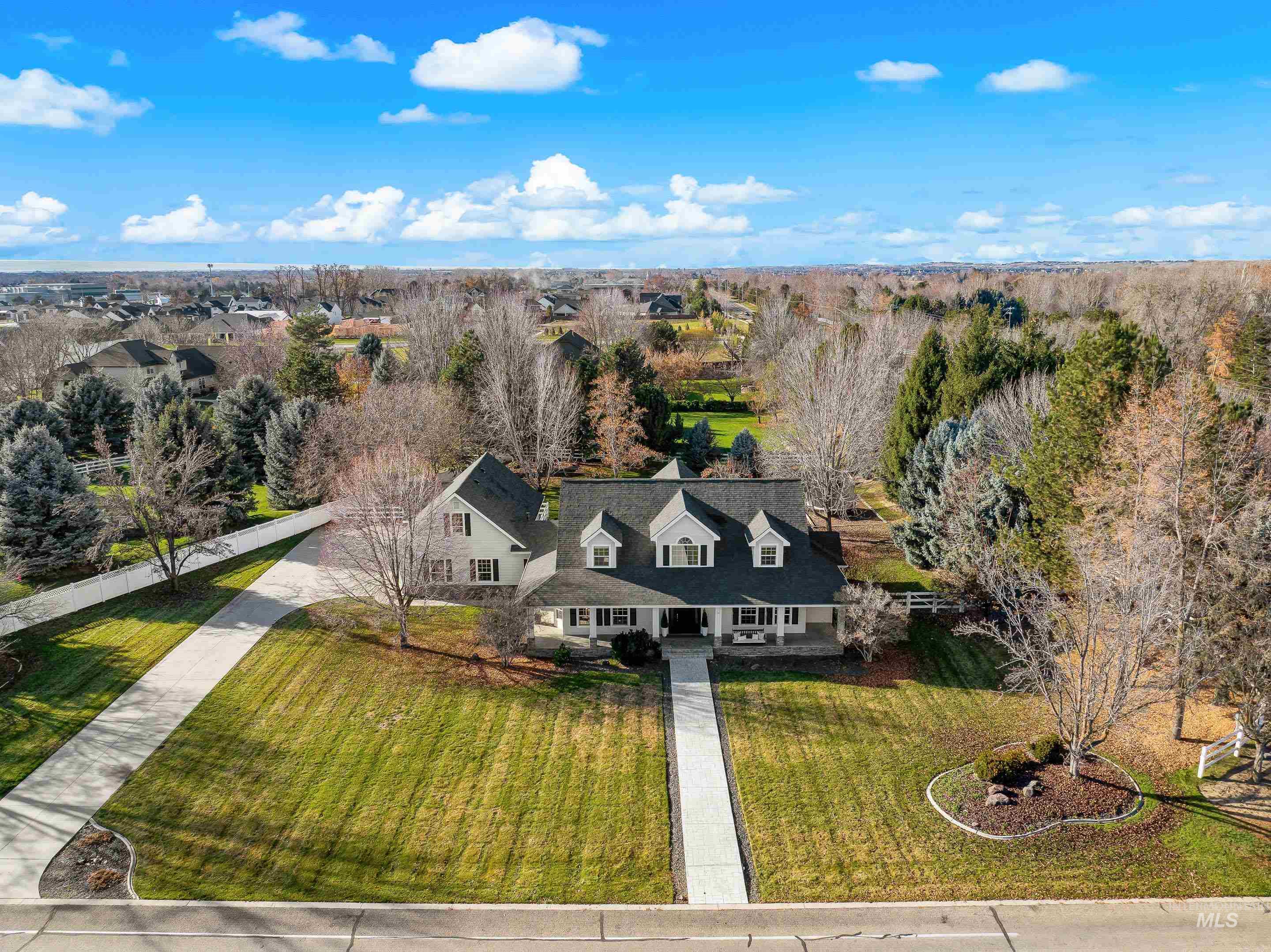 View from above of property