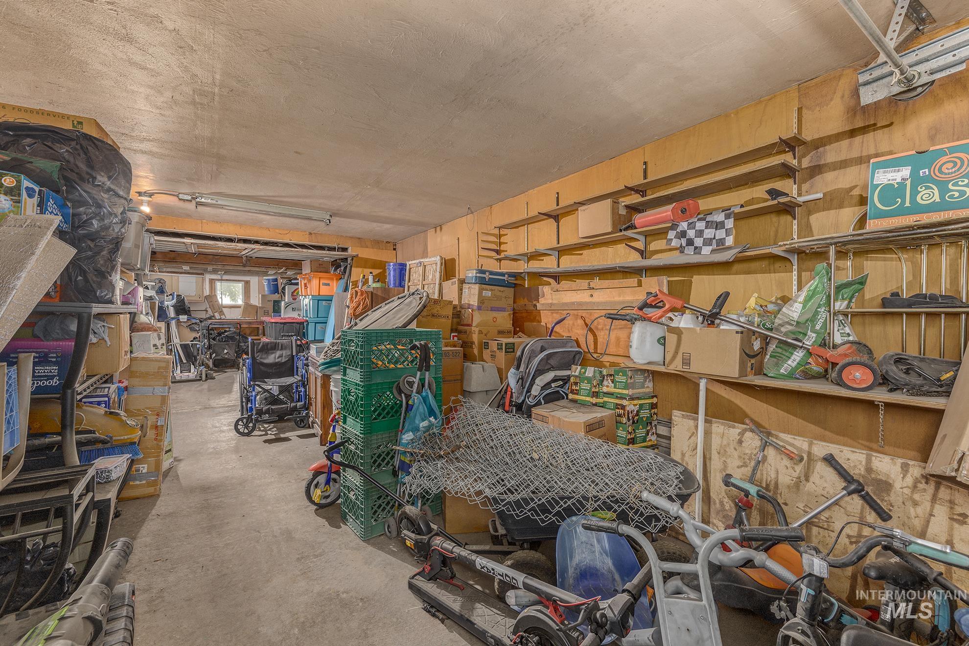 Storage area featuring a garage