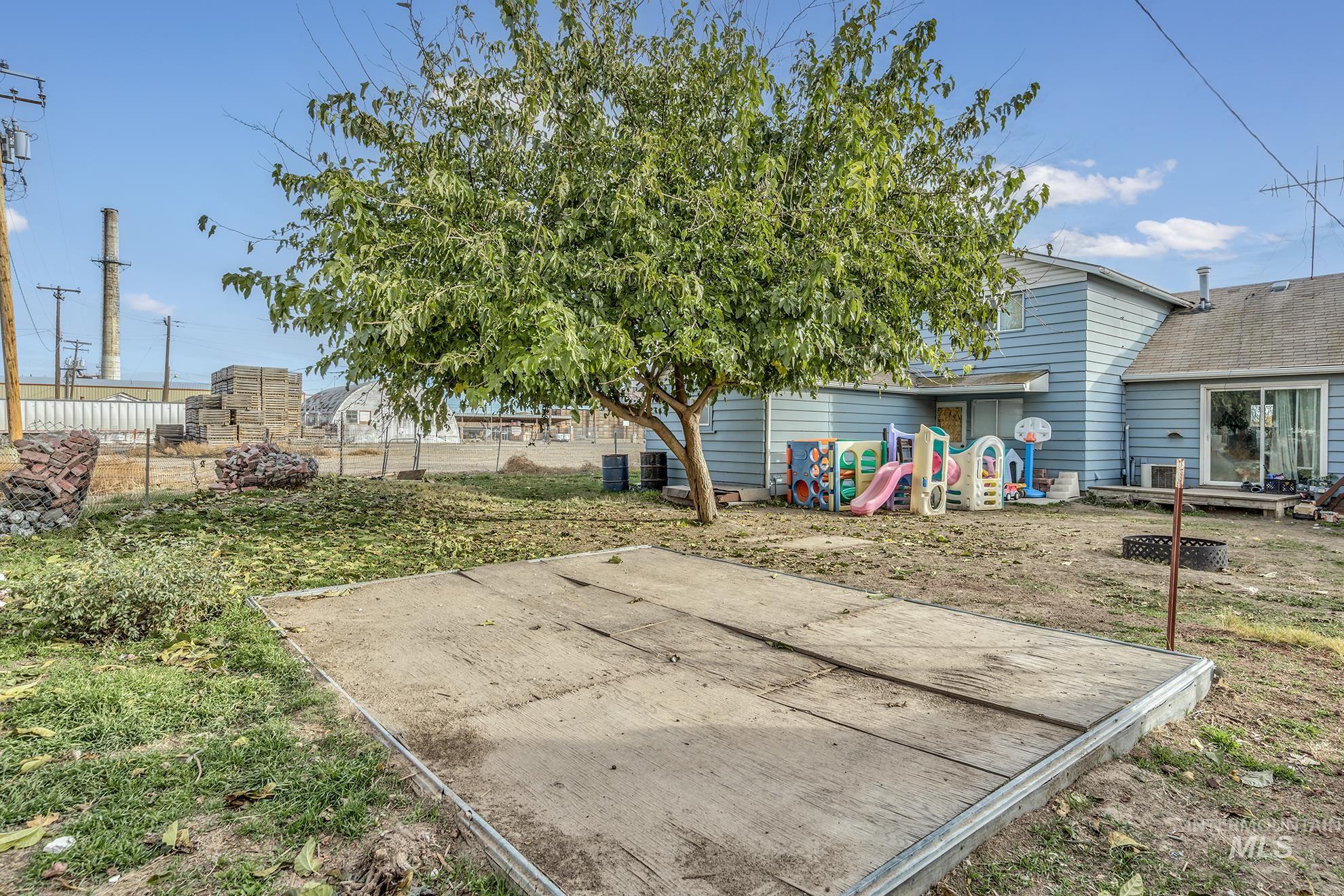 View of yard featuring a playground